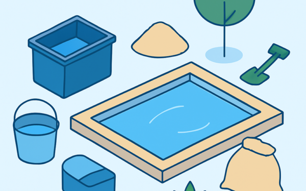 Ilustracao BoraDicas tutorial como fazer espelho dagua no jardim