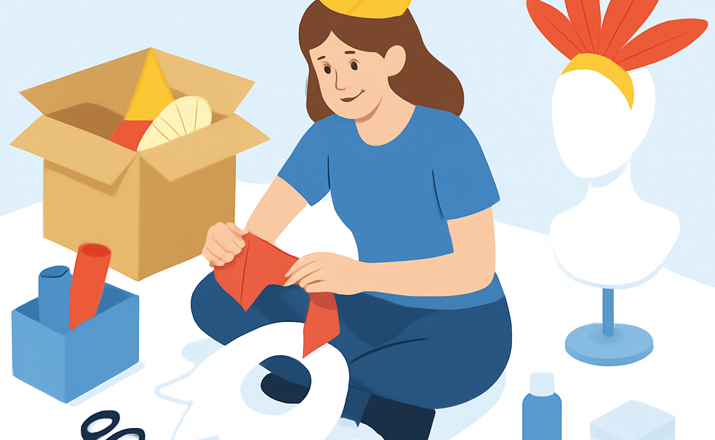 Ilustracao BoraDicas tutorial como fazer fantasia de carnaval barata com materiais acessiveis