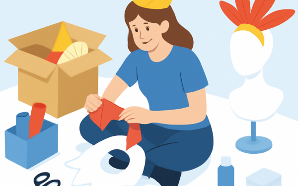Ilustracao BoraDicas tutorial como fazer fantasia de carnaval barata com materiais acessiveis