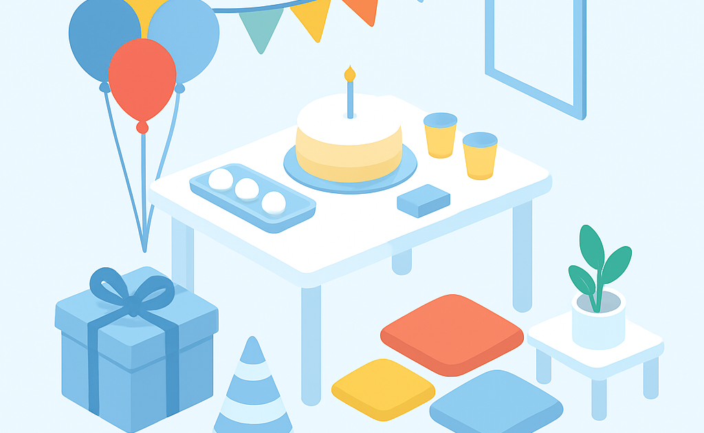 Ilustracao BoraDicas tutorial como fazer festa infantil barata em casa