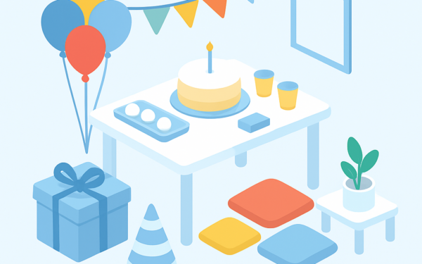Ilustracao BoraDicas tutorial como fazer festa infantil barata em casa