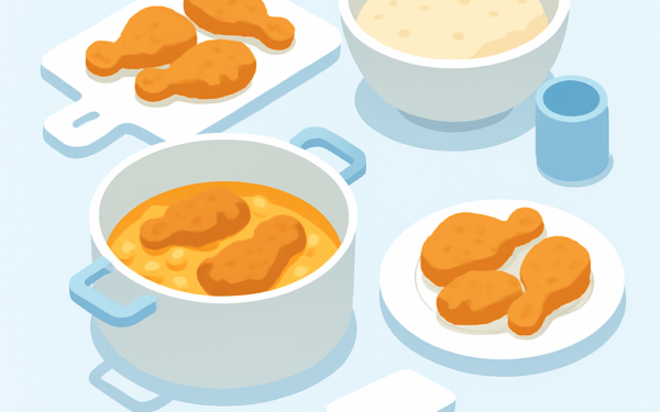 Ilustracao BoraDicas tutorial como fazer frango a passarinho crocante