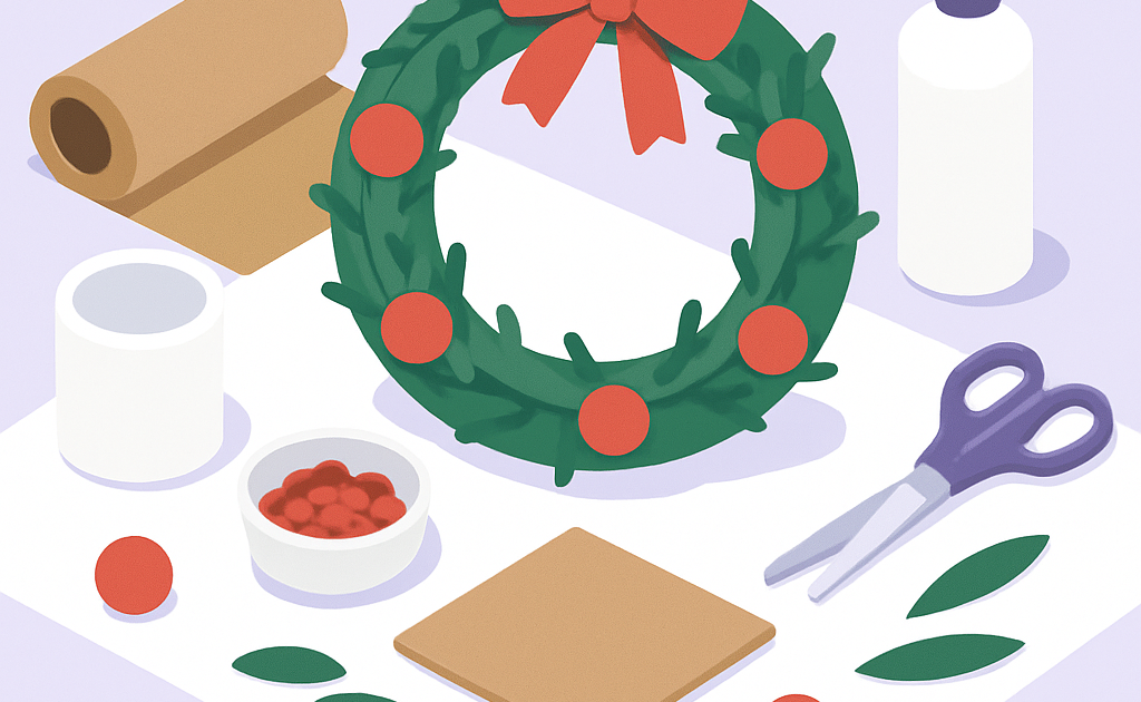 como fazer guirlanda natal reciclada passo a passo BoraDicas