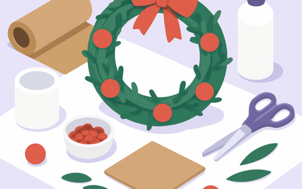 como fazer guirlanda natal reciclada passo a passo BoraDicas
