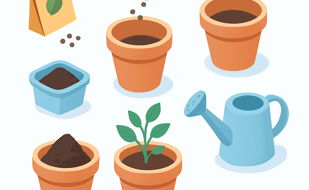 Ilustracao BoraDicas tutorial como fazer horta em apartamento no vaso passo a passo completo