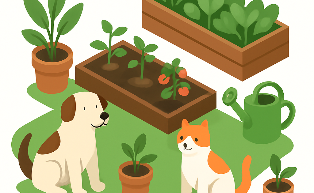 Ilustracao jardim e pets BoraDicas tutorial