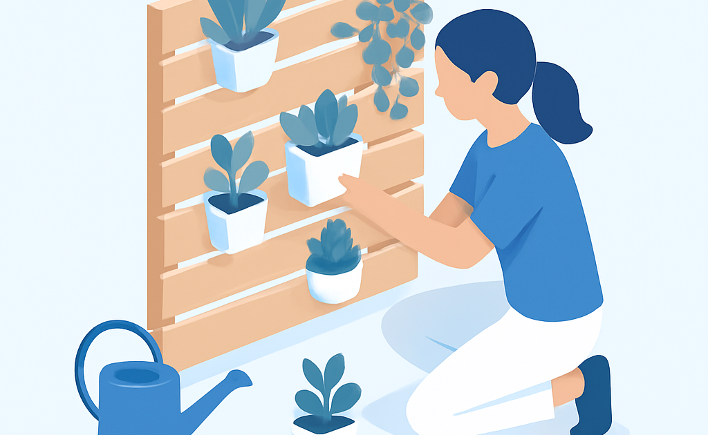Ilustracao BoraDicas tutorial como fazer jardim vertical com paletes