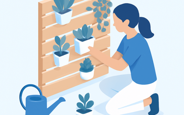 Ilustracao BoraDicas tutorial como fazer jardim vertical com paletes