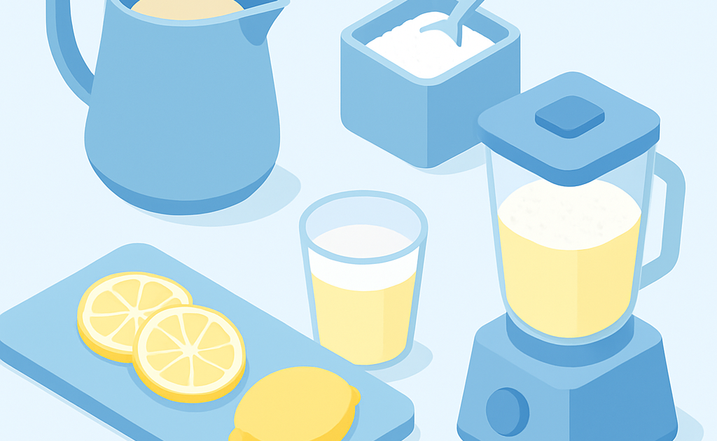 Ilustracao BoraDicas tutorial como fazer limonada suica cremosa