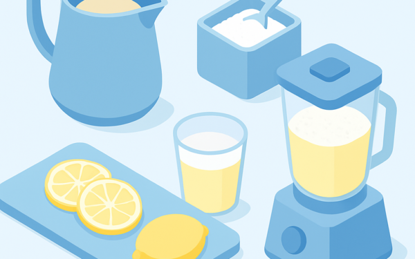 Ilustracao BoraDicas tutorial como fazer limonada suica cremosa