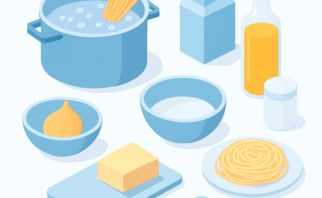 Ilustracao BoraDicas tutorial como fazer macarrao economico