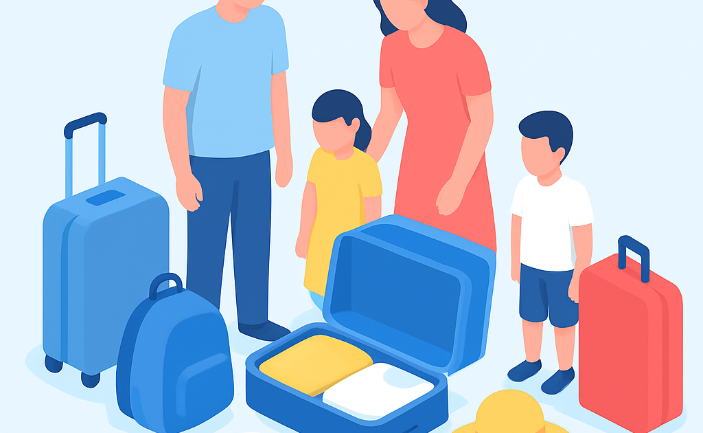 Ilustracao BoraDicas tutorial como fazer mala ferias familia