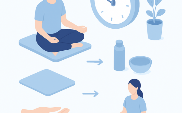 Ilustracao BoraDicas tutorial como fazer meditacao para iniciantes