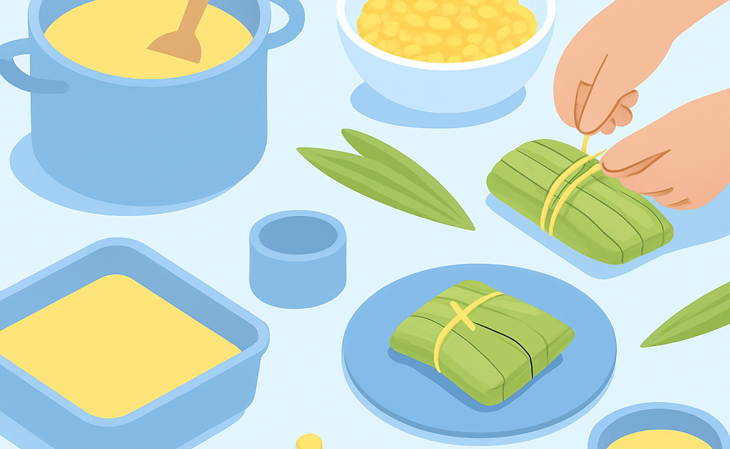Ilustracao BoraDicas tutorial como fazer pamonha caseira para festa junina