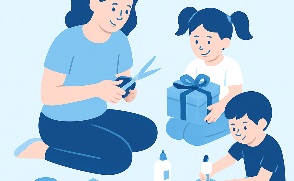 Ilustracao BoraDicas tutorial como fazer presente para o dia das criancas gastando pouco