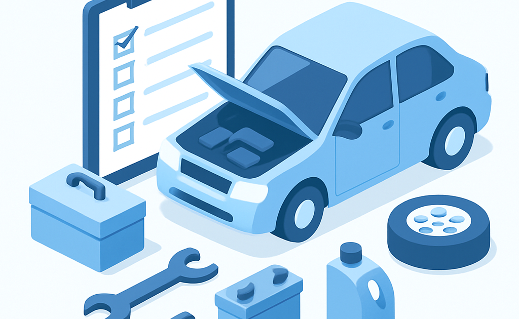 Ilustracao BoraDicas tutorial como fazer revisao do carro antes de viagem de ferias