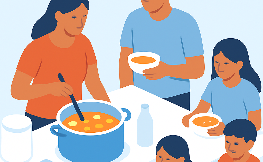 Ilustração BoraDicas tutorial como fazer sopa econômica