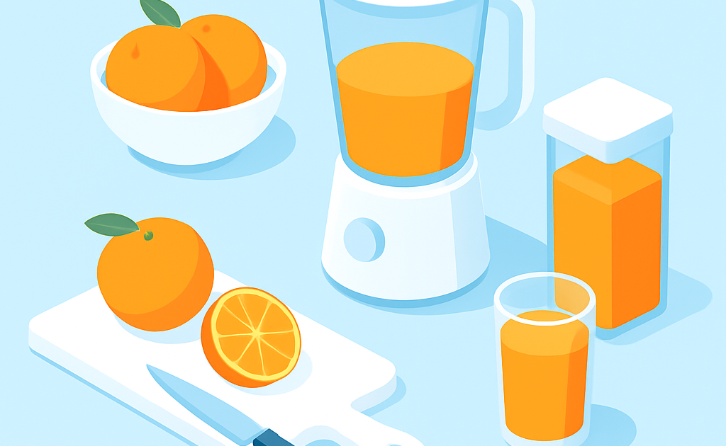Ilustracao BoraDicas tutorial como fazer suco de laranja natural