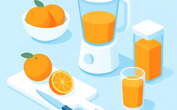 Ilustracao BoraDicas tutorial como fazer suco de laranja natural