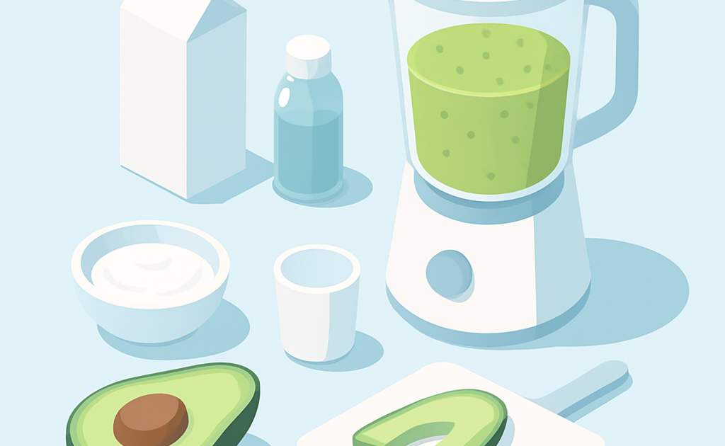 Ilustracao BoraDicas tutorial como fazer vitamina de abacate cremosa