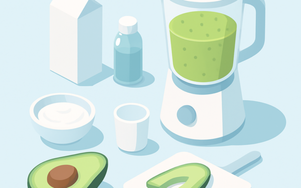 Ilustracao BoraDicas tutorial como fazer vitamina de abacate cremosa