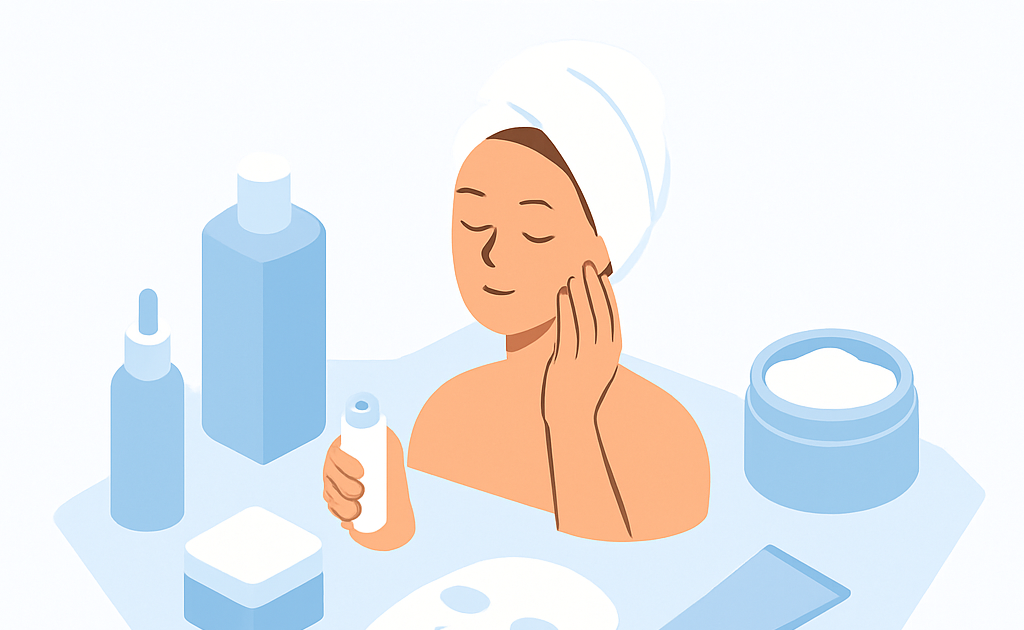 Ilustracao BoraDicas tutorial como hidratar pele seca em casa com produtos naturais