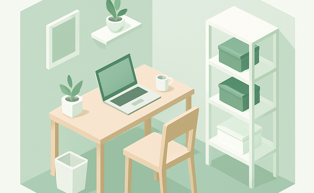 como-improvisar-area-de-trabalho-em-sala-pequena BoraDicas