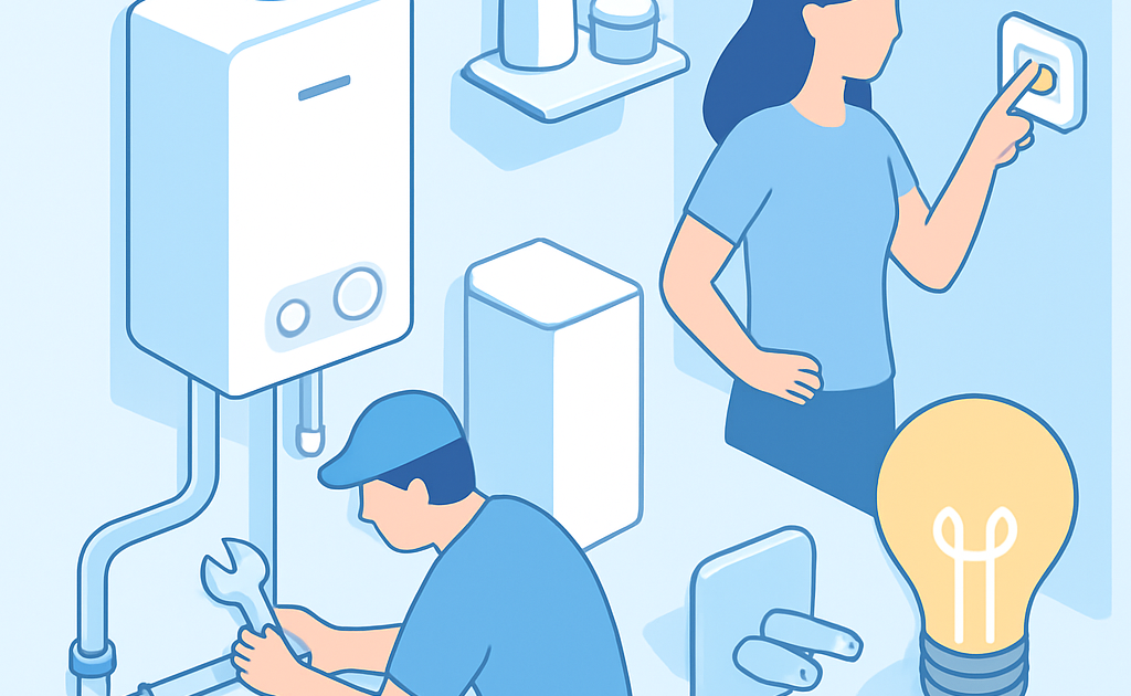 Ilustracao BoraDicas tutorial instalacao aquecedor a gas passo a passo