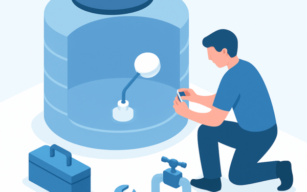 Ilustracao BoraDicas tutorial como instalar boia de caixa dagua passo a passo