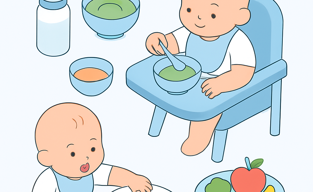 Ilustracao BoraDicas tutorial sobre introducao alimentar do bebe