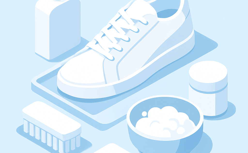 Ilustracao BoraDicas tutorial como lavar tenis branco sem amarelamento