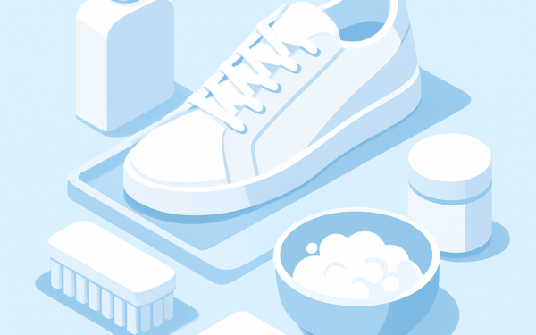 Ilustracao BoraDicas tutorial como lavar tenis branco sem amarelamento