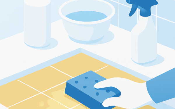 Ilustracao BoraDicas tutorial como limpar azulejo da cozinha amarelado