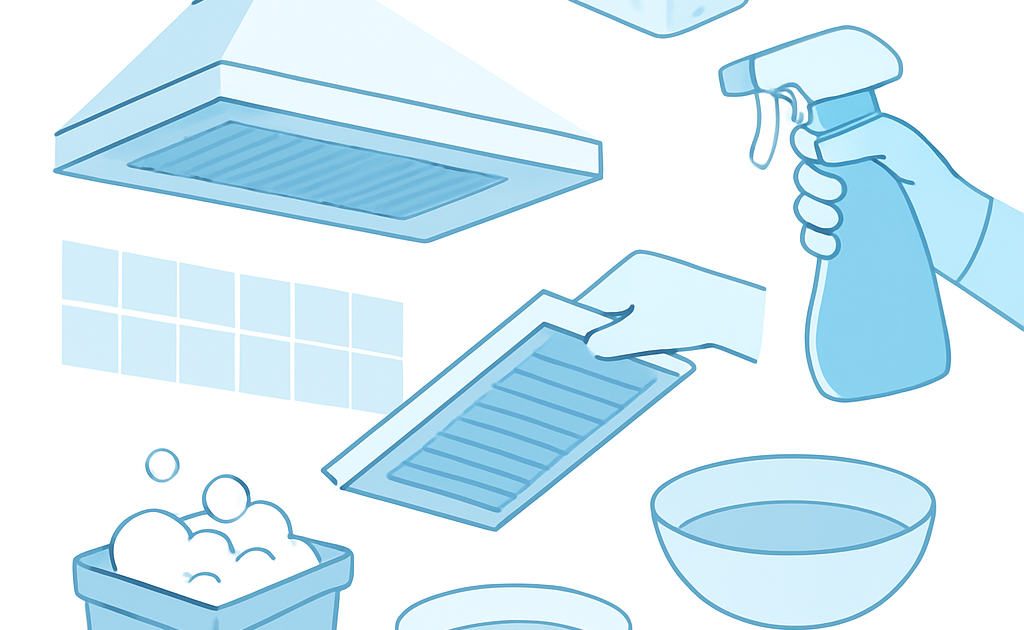Ilustracao BoraDicas tutorial como limpar exaustor de cozinha