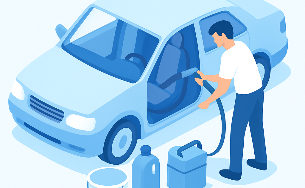 Ilustracao BoraDicas tutorial como limpar interior do carro em casa