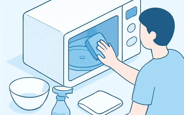 Ilustração BoraDicas tutorial como limpar microondas por dentro com limão