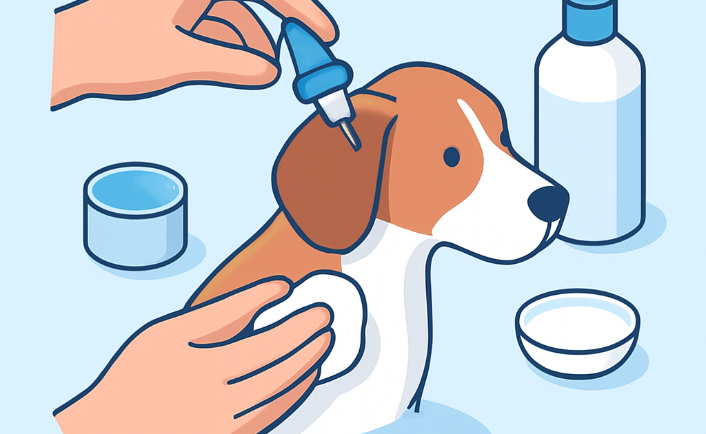Ilustracao BoraDicas tutorial limpeza ouvido cachorro