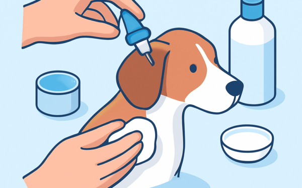 Ilustracao BoraDicas tutorial limpeza ouvido cachorro