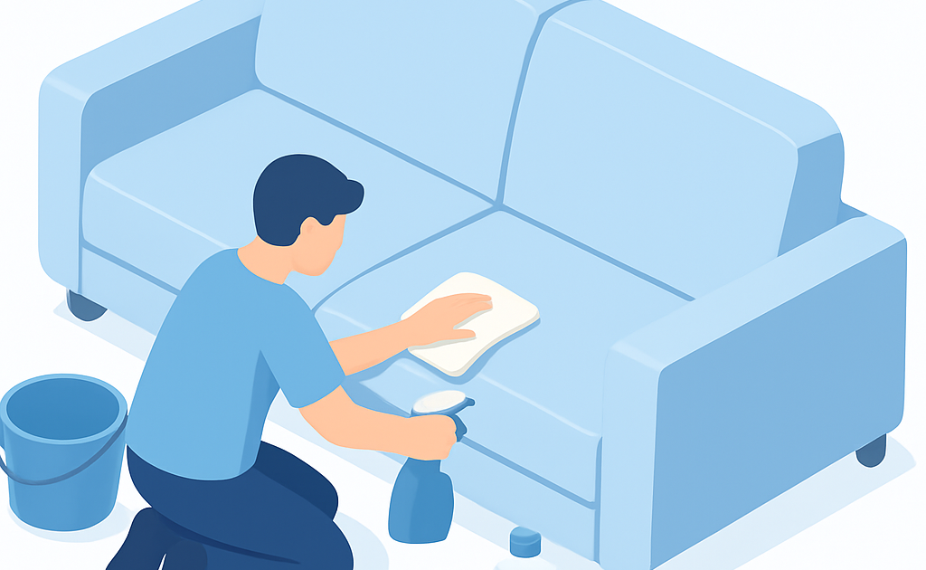 Ilustracao BoraDicas tutorial como limpar sofa de couro
