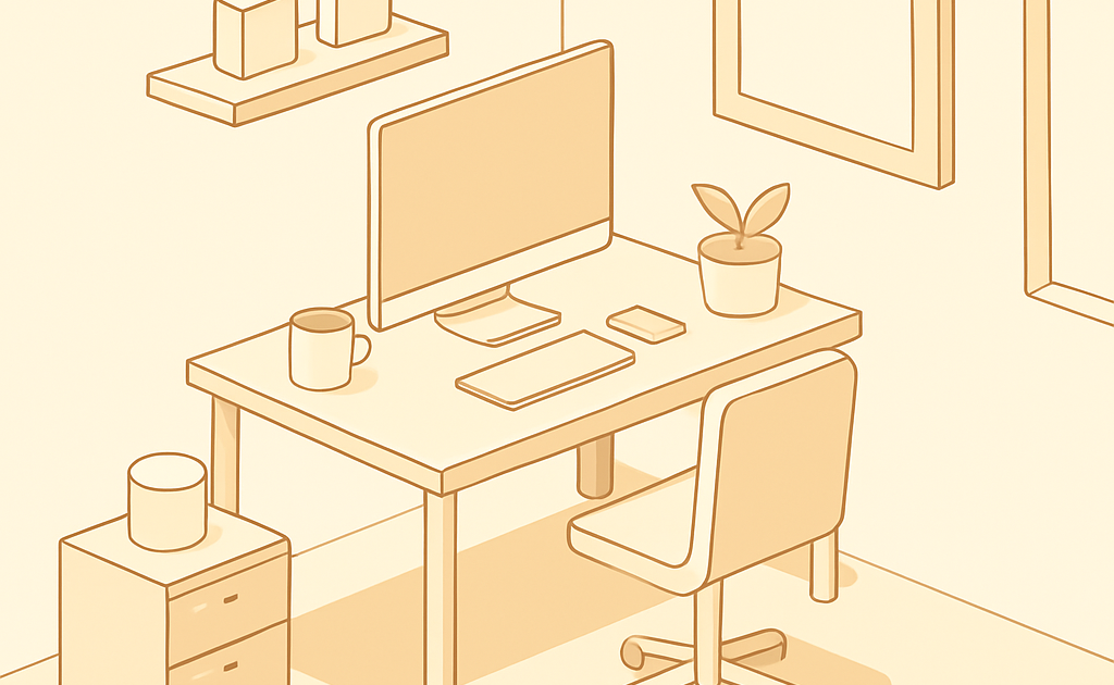 como montar estacao de trabalho minimalista em apartamento passo a passo BoraDic