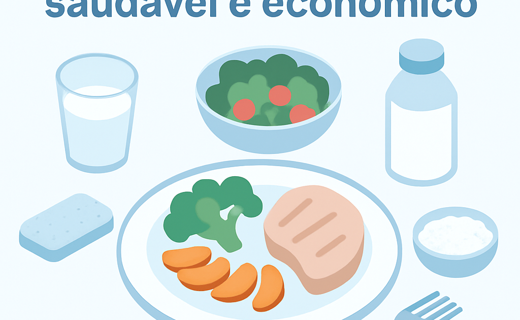 Ilustracao BoraDicas tutorial como montar prato saudavel economico