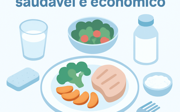 Ilustracao BoraDicas tutorial como montar prato saudavel economico