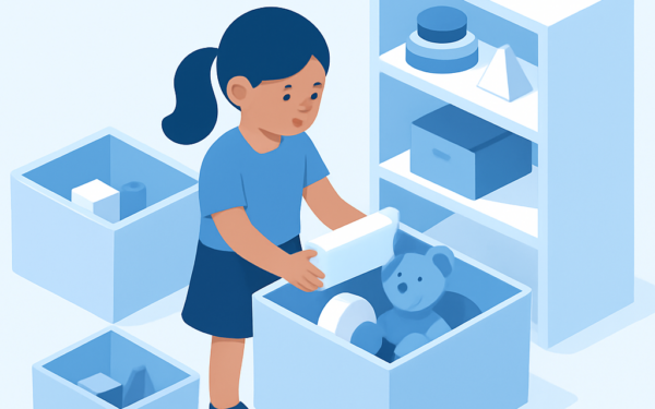 Ilustracao BoraDicas tutorial como organizar brinquedos de crianca