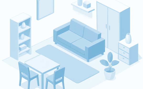 Ilustracao BoraDicas tutorial sobre como organizar casa pequena para parecer grande