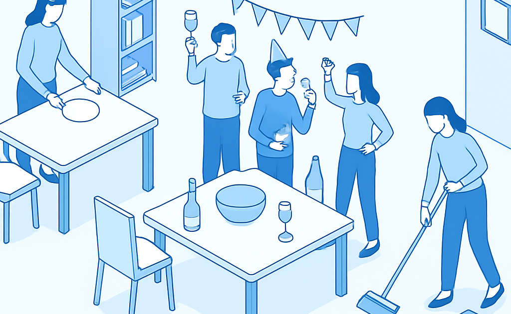 Ilustracao BoraDicas tutorial como organizar festa em casa