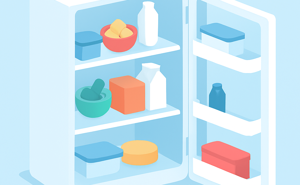 Ilustracao BoraDicas tutorial como organizar geladeira
