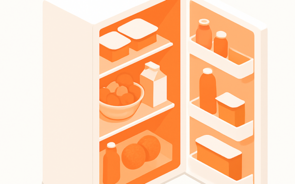 Ilustracao organizacao geladeira BoraDicas tutorial