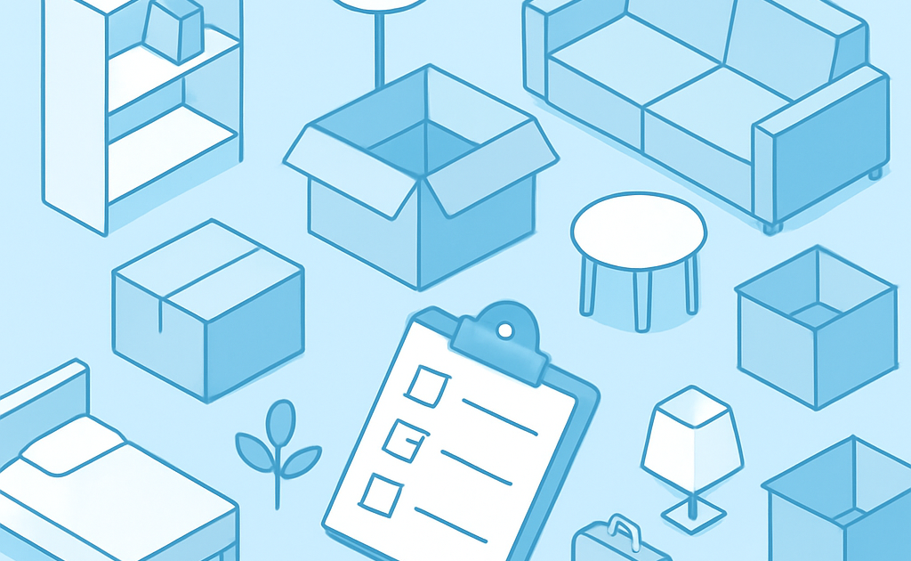 Ilustracao BoraDicas tutorial como organizar mudanca por comodo