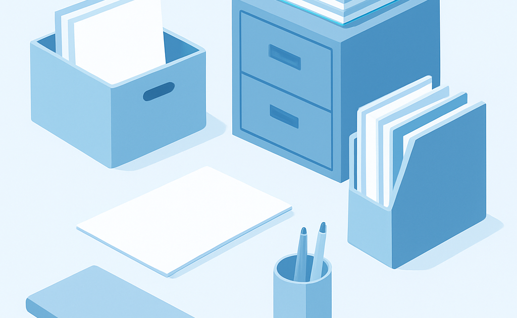 Ilustracao BoraDicas tutorial organizacao documentos papeis