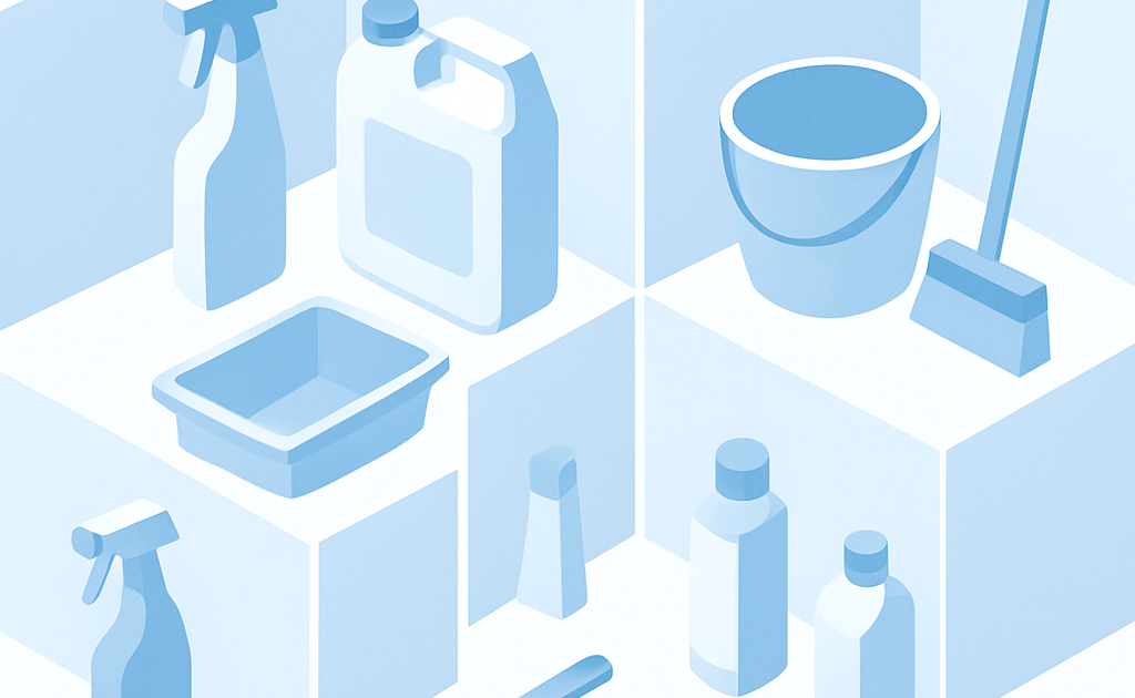 Ilustracao BoraDicas tutorial organizacao produtos limpeza por comodo